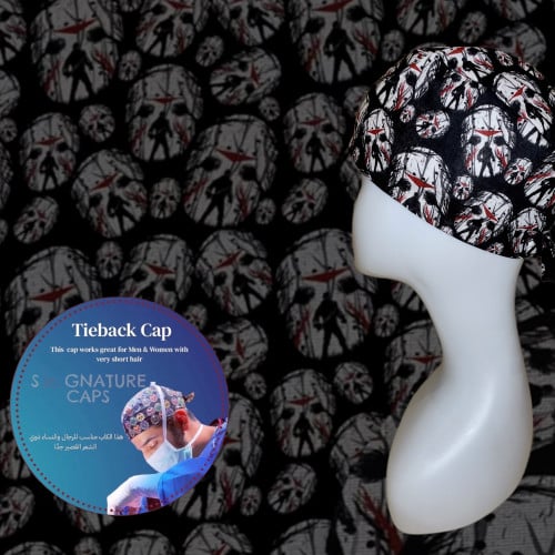 Horror mask Surgical Cap