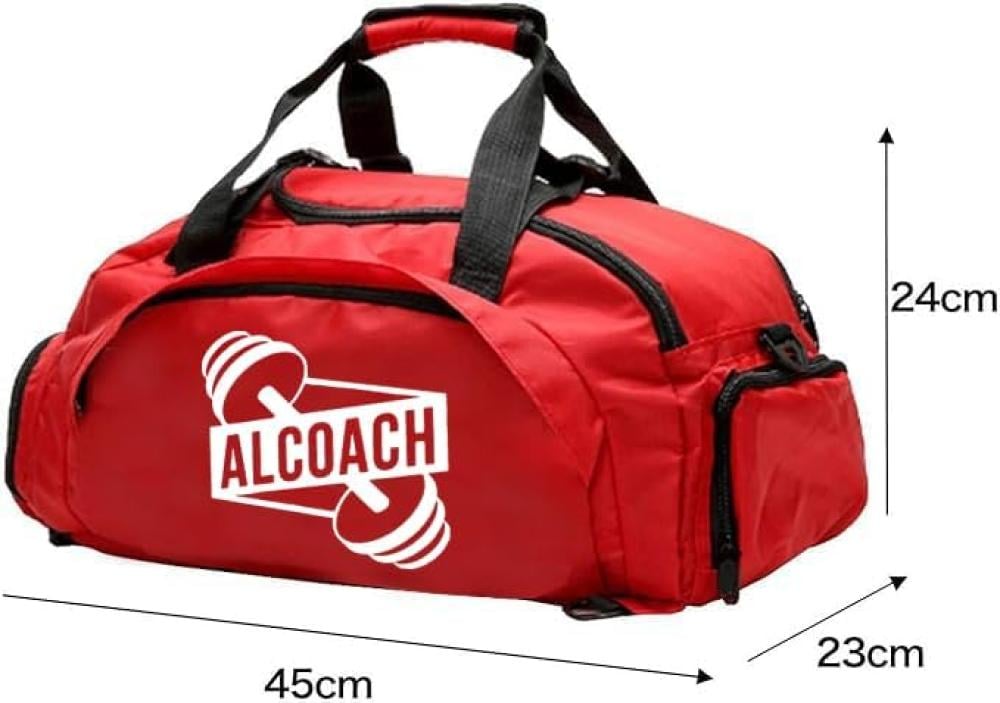 ALCOACH Sports Bag with Shoe Compartment and Hydration Pocket Lightweight Sports Travel Bag Weekend Tote Bag Waterproof Sports Bags for Swimming and Yoga Red ALCOACH