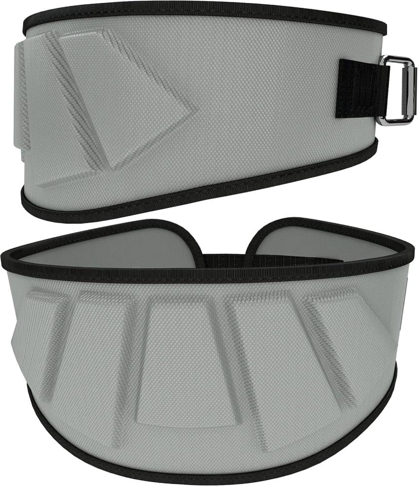 حزام رفع الأثقال ALCOACH للرجال والنساء - 6 بوصات لدعم الظهر لرفع الأثقال بقفل تلقائي، ودعم الظهر للتمرين لرفع الأثقال واللياقة البدنية والتدريب المتقاطع ورفع الأثقال رمادي