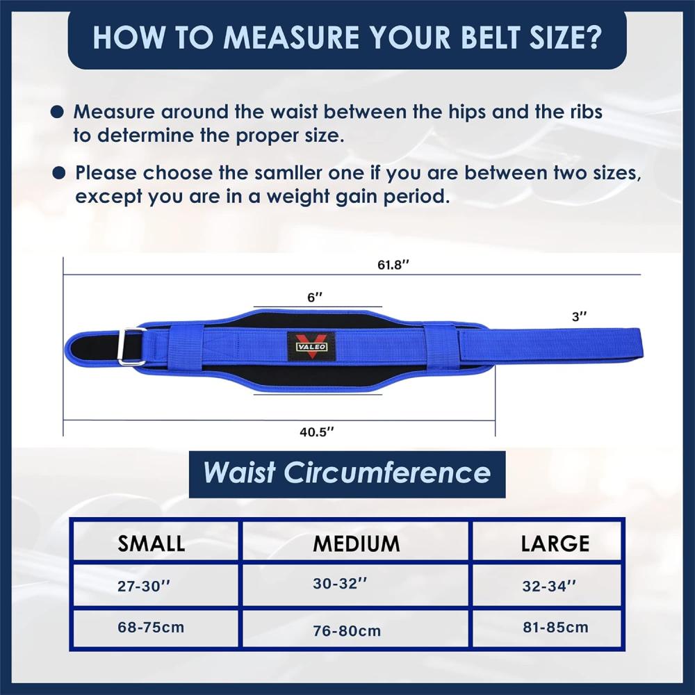 احزمة ظهر لرفع الاثقال للرجال والنساء قابلة للتعديل مع مشبك معدني شديد التحمل وتستعمل في صالة الالعاب الرياضية وتمارين القرفصاء ورفع الاثقال في وضع القرفصاء والباورليفتينغ ازرق
