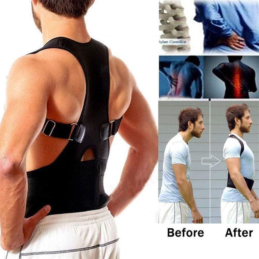 Back Brace for Posture Correction and Lower Back Pain Relief Male and Female Magnetic Orthopedic Belt Magnetic Therapy Back Correction ALCOACH