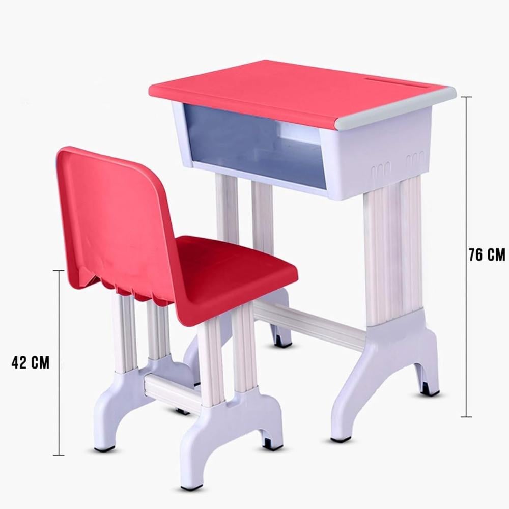 Study Table and Chair Kids Art Study and Writing Desk Chair Desk Set for Kids Girls Boys Students Red ALCOACH