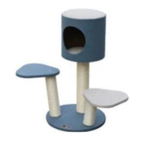 خداشة ٢ سرير كوخ قاعدة دائري ازرق Feline Go Cat Tree 2beds 1 Cave Circle BaseBlue