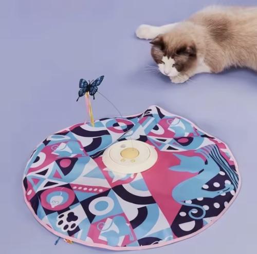 Intelligent cat motion toy لعبة تفاعليه مع فراشه