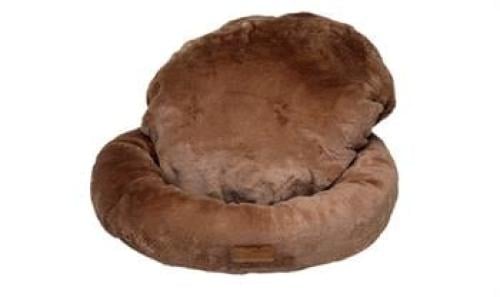 فياليت قو سرير براوني دائري وسط بني Feline Go Brownie