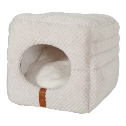 زولكس "بالوما" اثنين في واحد سرير و كوخ للقطط، لون ابيض