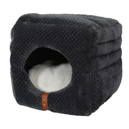 زولكس "بالوما" اثنين في واحد سرير و كوخ للقطط، لون اسود