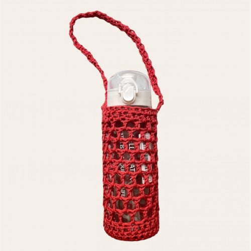 Red bottle holder