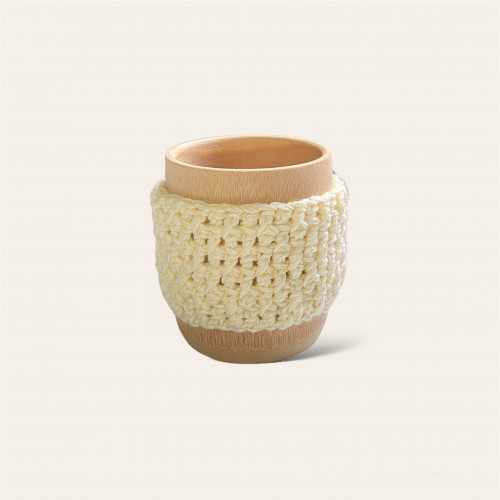 White cup cozy