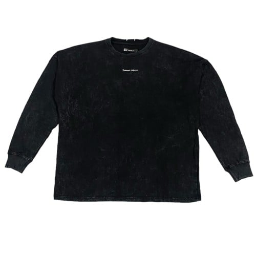 Washed Oversized Sweatshirt Destroyed Neck & Cuffs