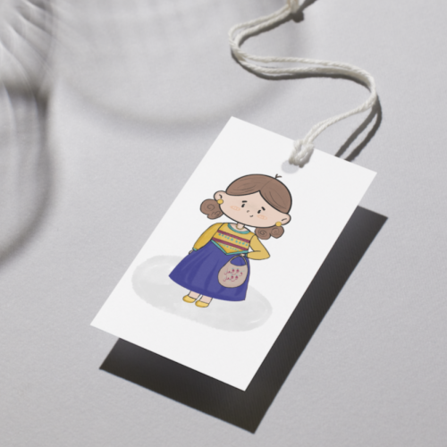 رسمة بنت قرقيعان (لولو) أزرق