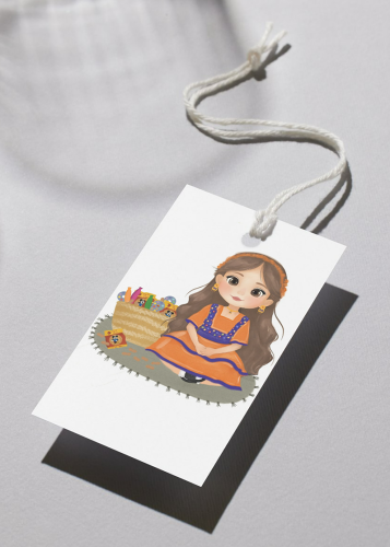 رسمة بنت قرقيعان ( نرجس) برتقالي