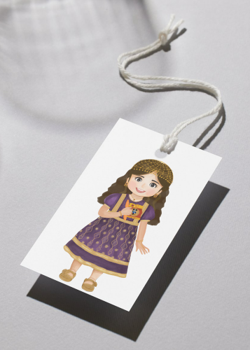 رسمة بنت قرقيعان بنفسجي  ( رتيل)