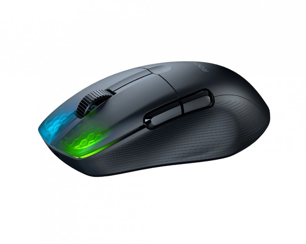 Roccat Kone Pro Air Gaming Pc Wireless Mouse Bluetooth Ergonomic Performance Computer Mouse With 19k Dpi Optical Sensor Aimo Rgb Lighting Aluminum Scroll Wheel 100 Hour Battery Life Black Quantumksa