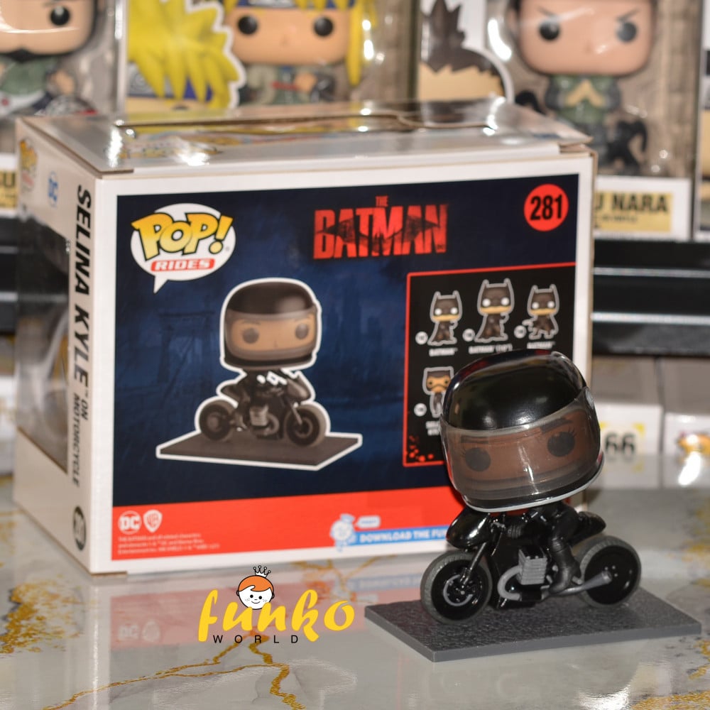 Funko pop Selina Kyle popular on motorcycle