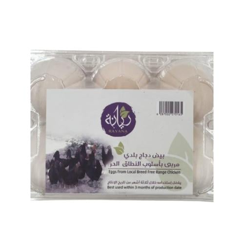بيض بلدي حر 6 حبات - مزرعة الريانة