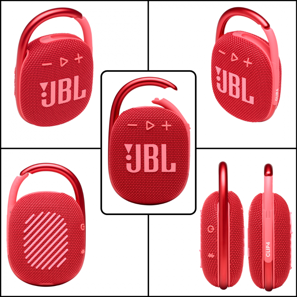 Buy JBL JBLCLIP4BLK, Clip 4, Portable Bluetooth Speaker, Red