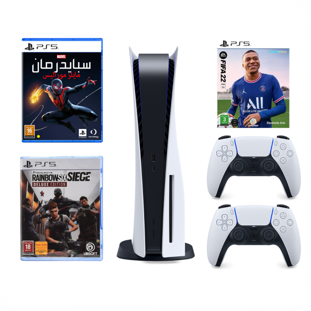 PlayStation 5 + Controller + 3 Games - ROBOT روبوت