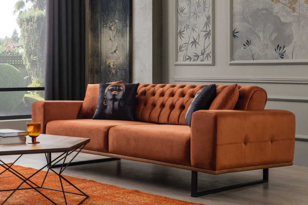 كنبة ثلاث مقاعد مقاس 180 × 80 × 85 سم (عرض × عُمق × ارتفاع) - MS_ID_3PSF_00106