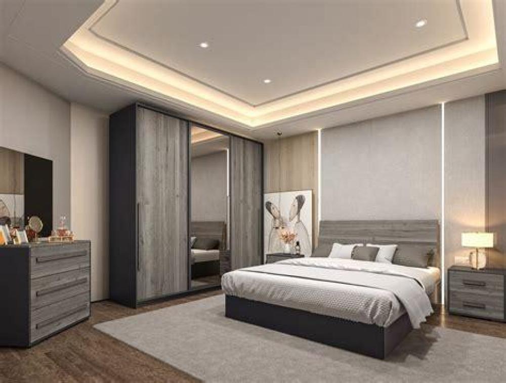 غرفة نوم كاملة مع الدولاب مصنوعة من خشب MDF تايلندي MS_BR_0004