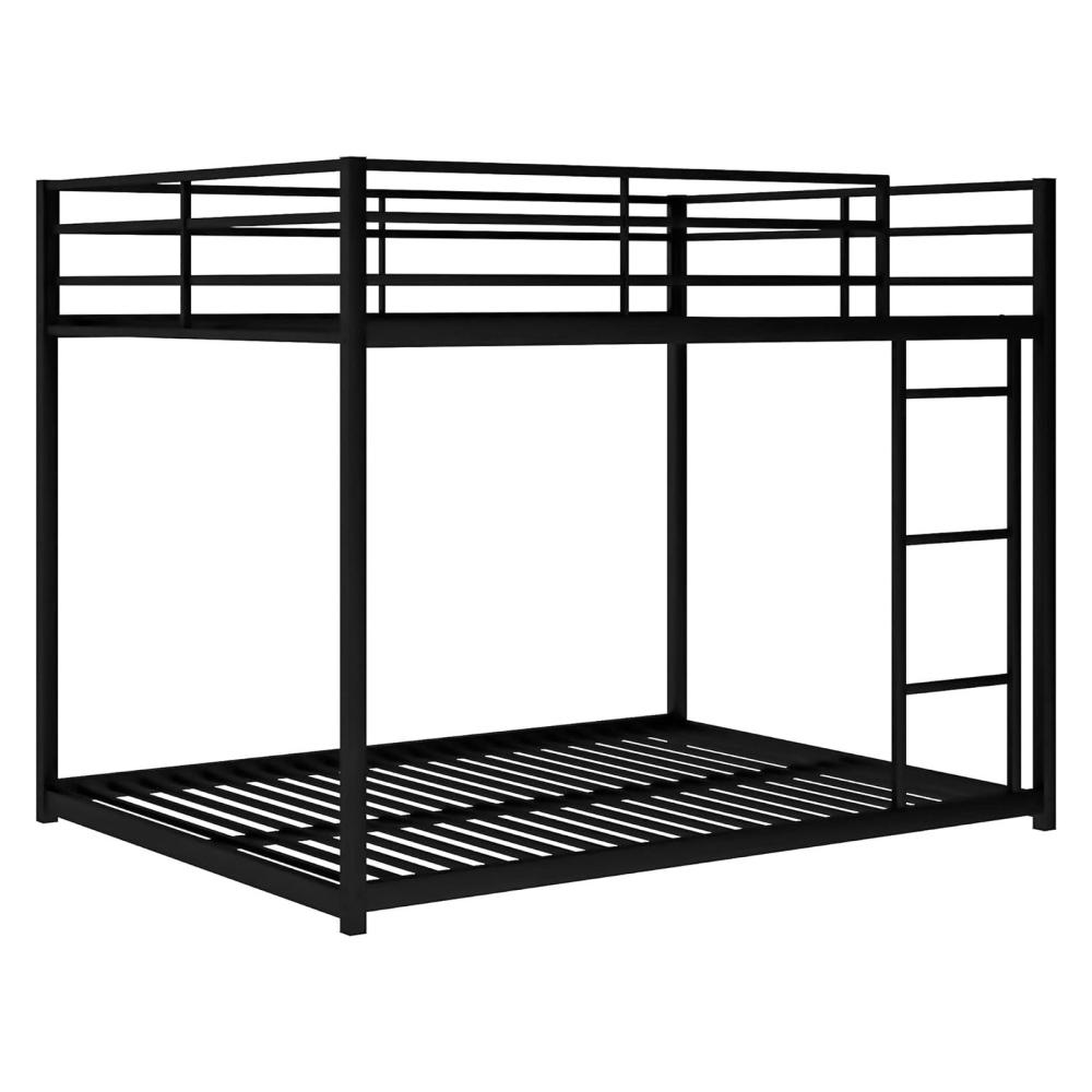 هيكل سرير حديد كثيف دورين نفر ونص مقاس 120 × 200 × 180 سم MS_BED_MTL_0010 أسود