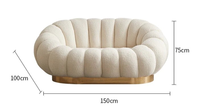 كنبة مقعدين مقاس 150 × 100 × 75 سم (عرض × عُمق × ارتفاع) - MS_ID_2PSF_00165