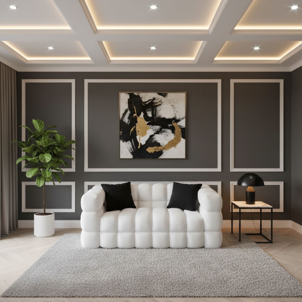 كنبة مقعدين مقاس 160 × 85 × 85 سم (عرض × عُمق × ارتفاع) - MS_ID_2PSF_00053