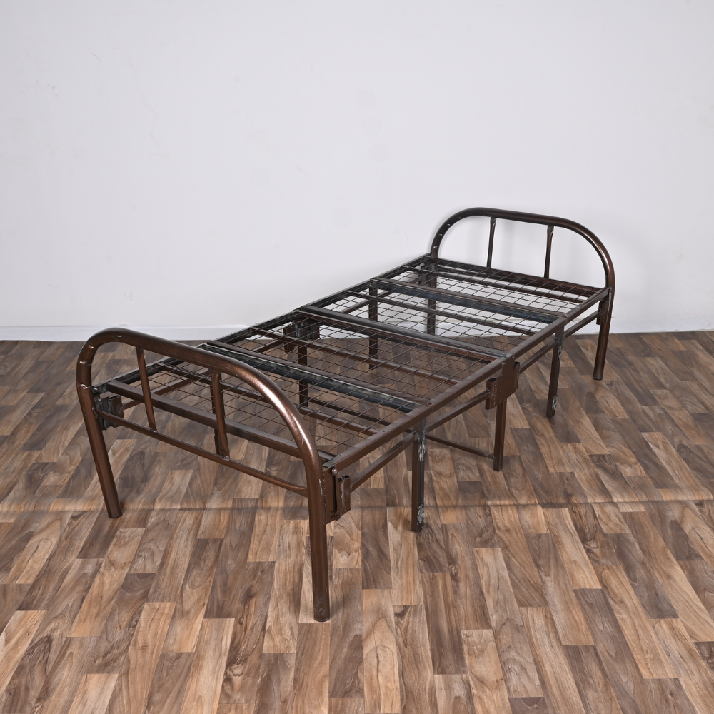 هيكل سرير حديد اقتصادي نفر مقاس 90 × 190 × 60 سم MS_BED_MTL_0008 أسود