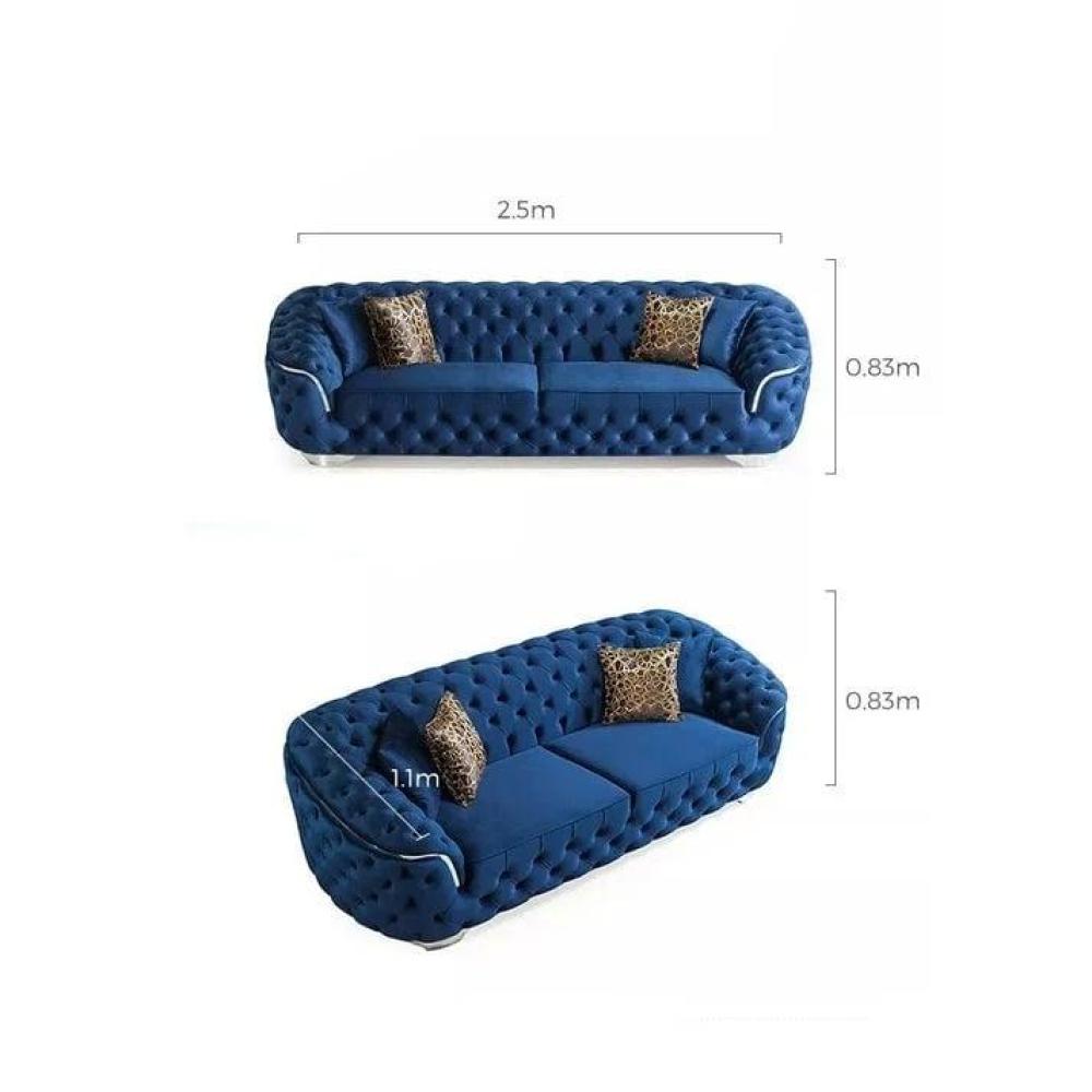 كنبة اربع مقاعد مقاس 250 × 110 × 83 سم (عرض × عُمق × ارتفاع) - MS_ID_4PSF_00057 برتقالي يقطين