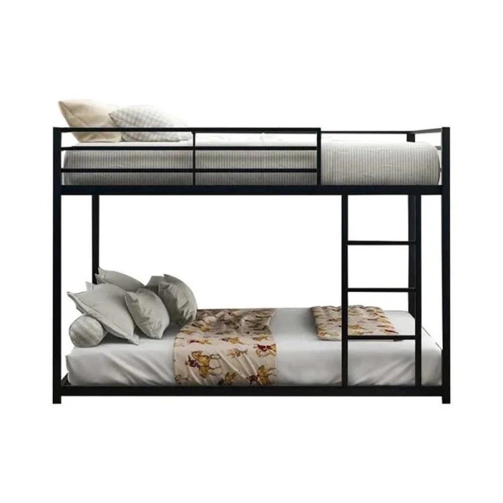 هيكل سرير حديد كثيف دورين نفر مقاس 90 × 190 × 180 سم MS_BED_MTL_0029 أسود