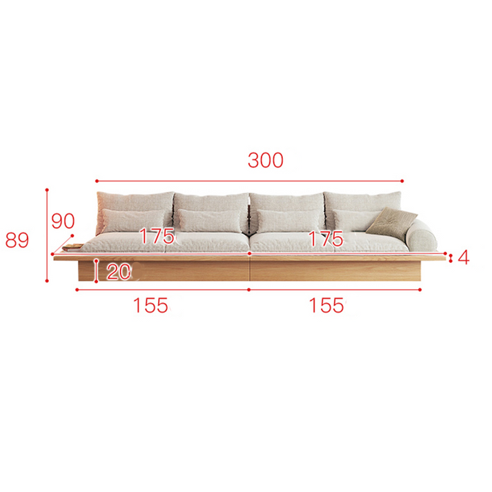 كنبة اربع مقاعد مقاس 310 × 90 × 89 سم (عرض × عُمق × ارتفاع) - MS_ID_4PSF_00030