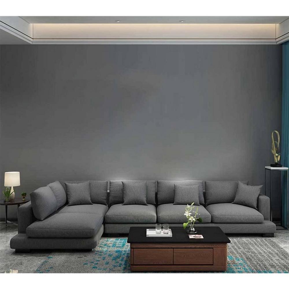 كنبة زاوية رُكنة على شكل حرف L مقاس 300 / 180 × 85 × 70 سم - رصاصي - SEDFURN1987108