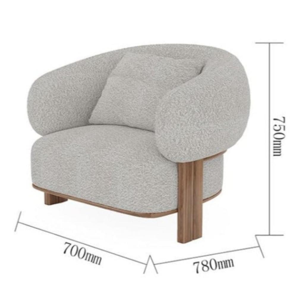 كنبة مقعد واحد مقاس 70 × 78 × 75 سم (عرض × عُمق × ارتفاع) - MS_ID_1PSF_00109