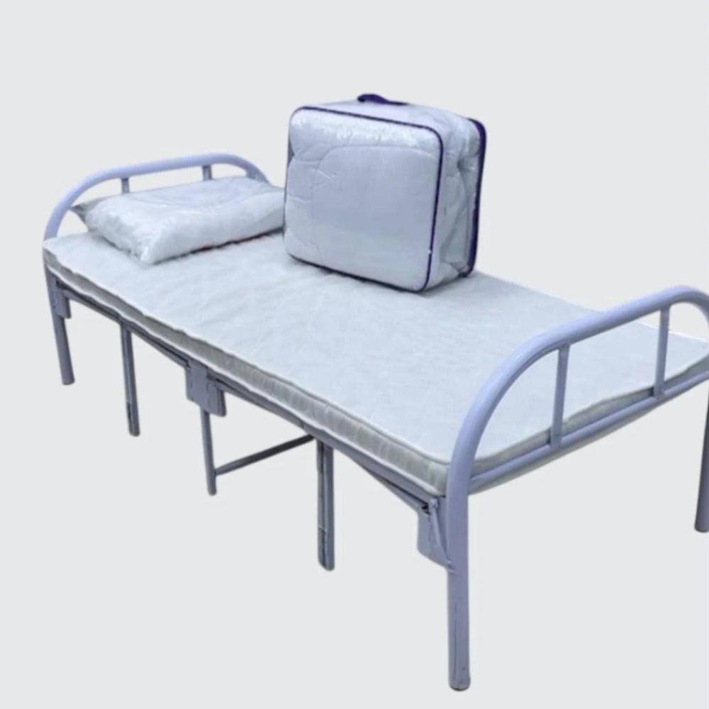 سرير نفر هيكل حديد مع الفرش مقاس 90 × 190 × 80 سم MS_BED_MTL_0023 أسود