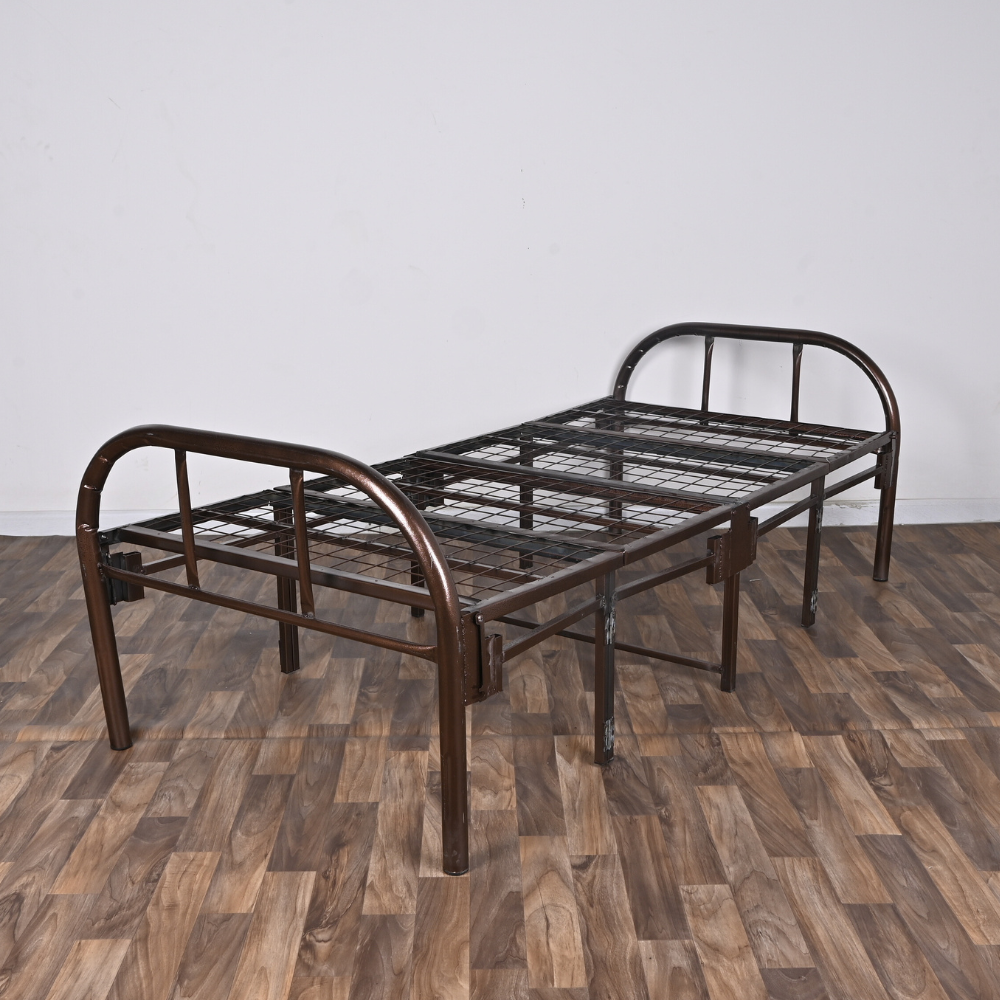 هيكل سرير حديد اقتصادي نفر مقاس 90 × 190 × 60 سم MS_BED_MTL_0008 أسود