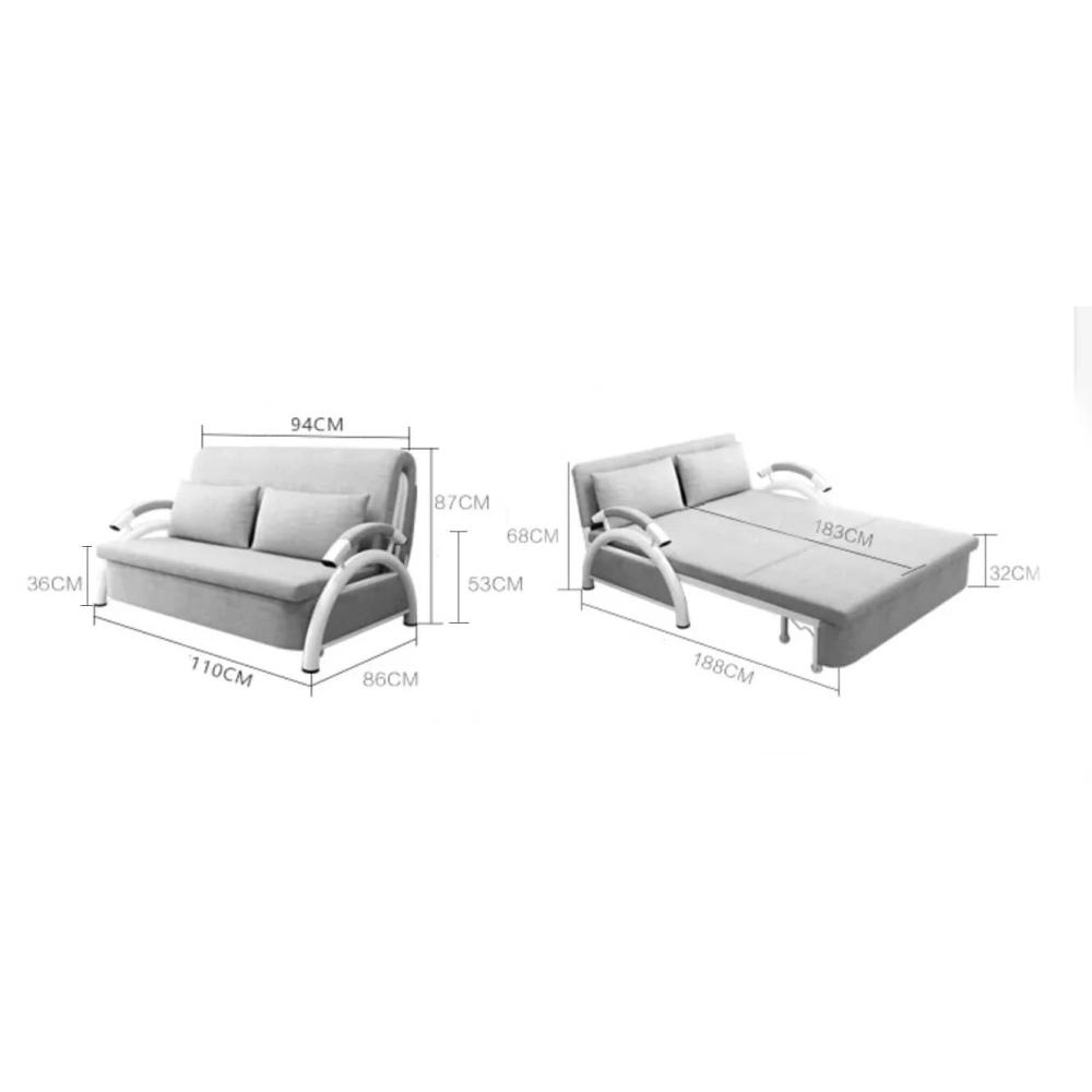 كنبة مقعدين مقاس 110 × 86 × 87 سم (عرض × عُمق × ارتفاع) قابلة للتمدد إلى سرير - MS_ID_2PSF_00131