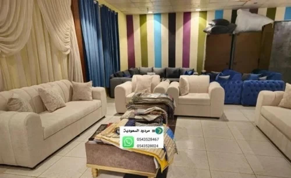 طقم كنب داخلي مودرن فاخر بلون بيج مكون من كنبة ثلاثية + كنبة ثنائية + 2 كرسي - MS_ID_SET_00093