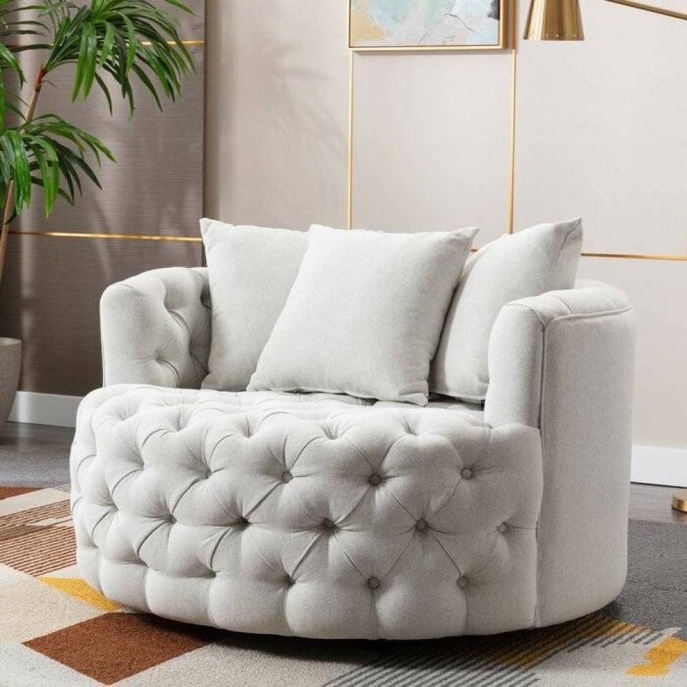كنبة مقعد واحد مقاس 120 × 120 × 85 سم (عرض × عُمق × ارتفاع) - MS_ID_1PSF_00076 أبيض
