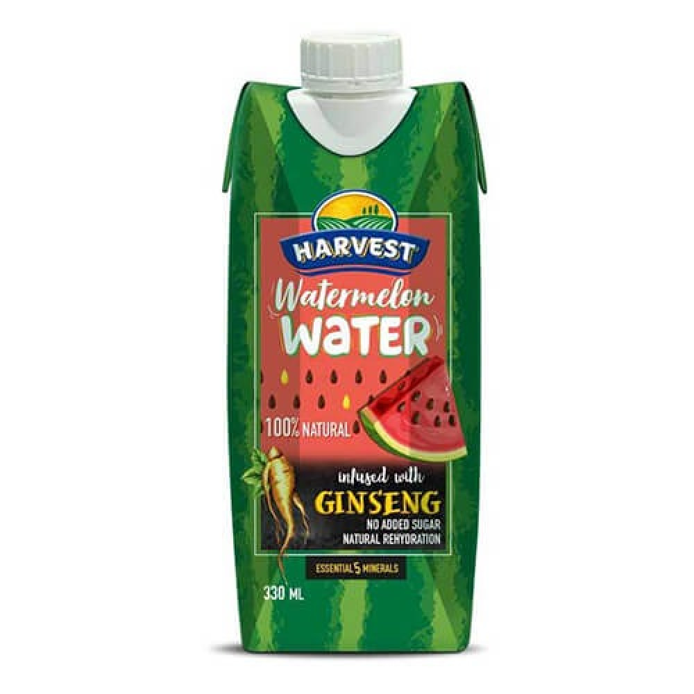 ماء البطيخ مع الجنسنق من هارفست 330 مل