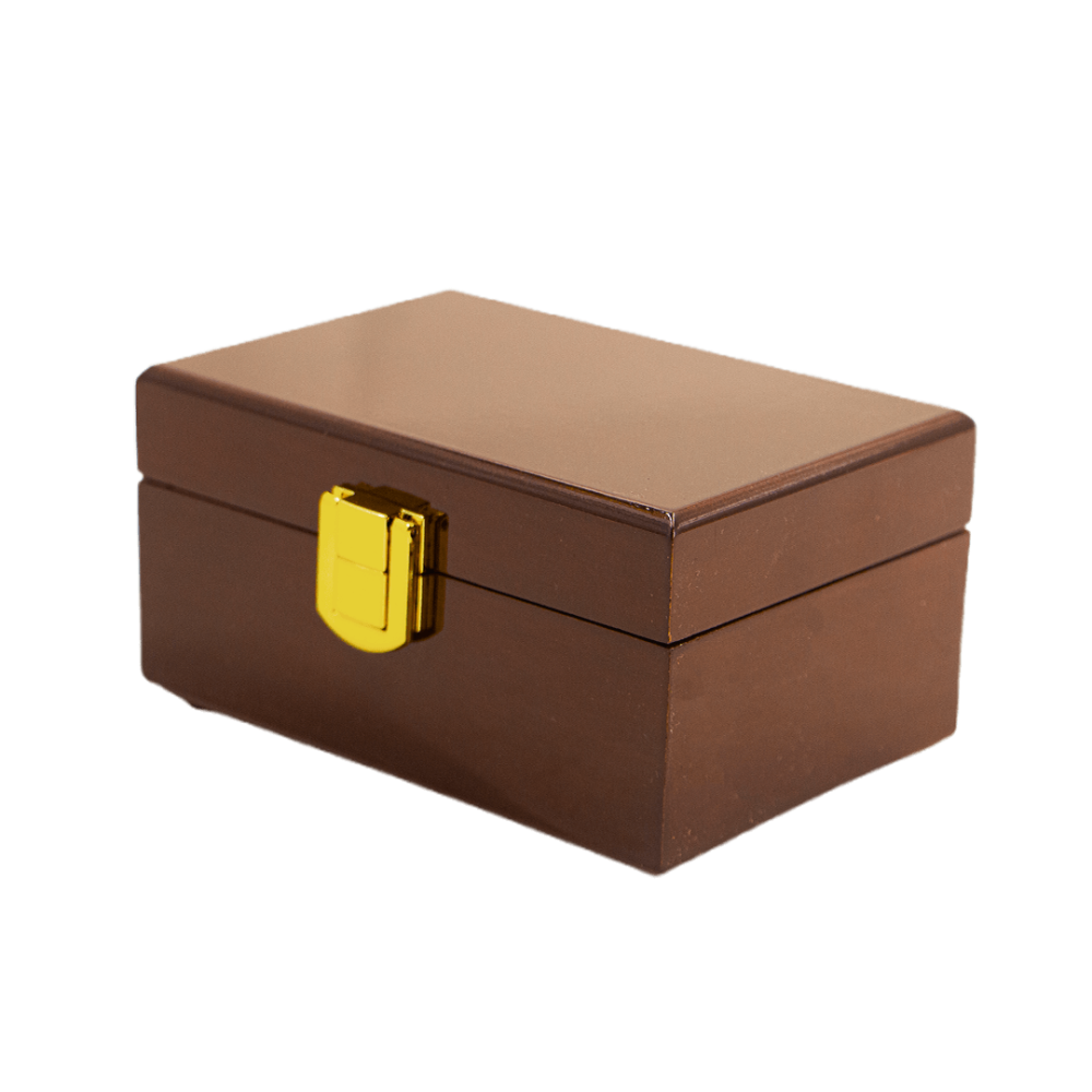 صندوق خشبي بني