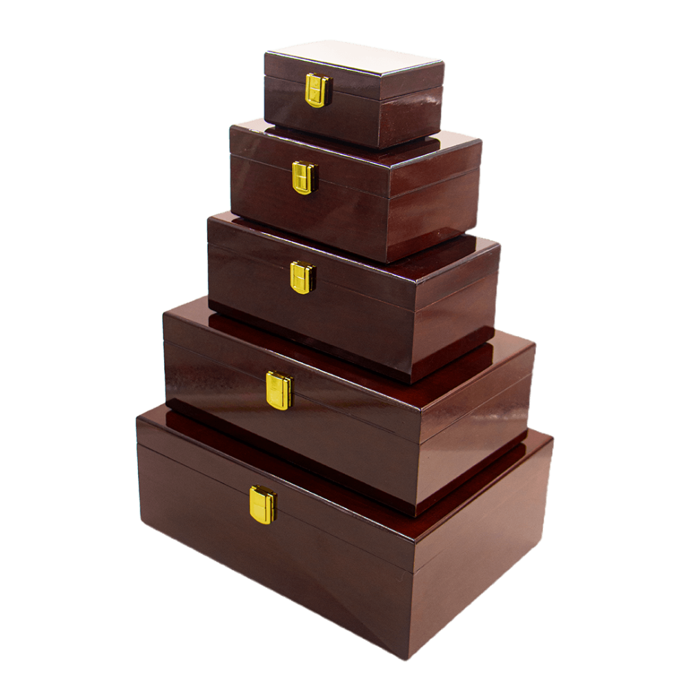 صندوق خشبي بني