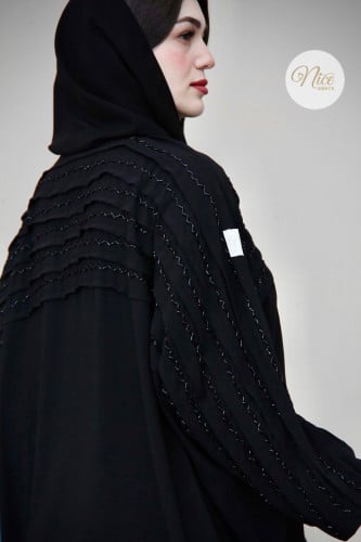 عبايه قماش جاردينا مع شك
