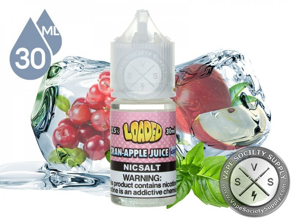 Portable & Lightweight لوديد ايس كرز تفاح سولت نيكوتين LOADED CRAN-APPLE ICED Salt