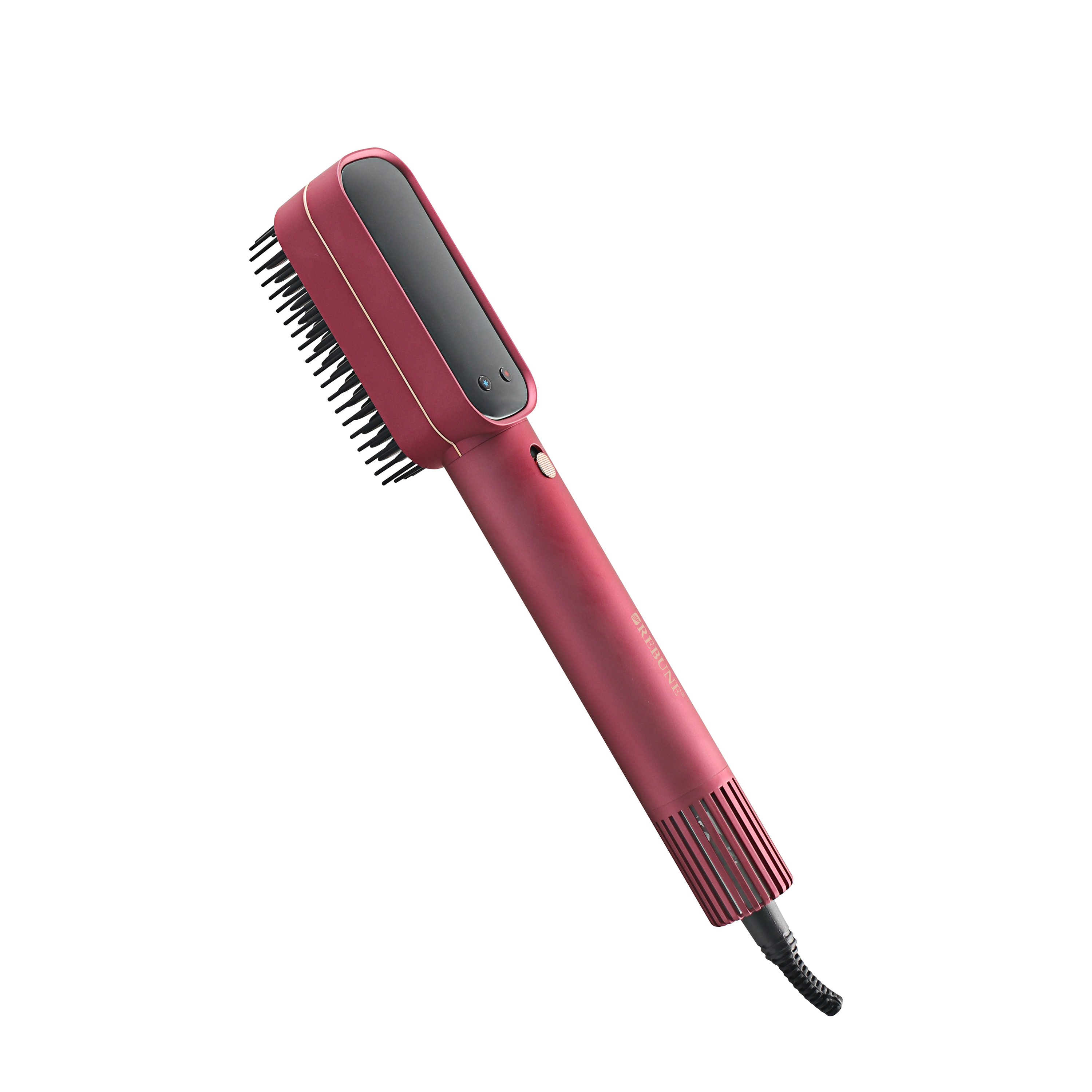 فرشاة فرد الشعر الاحترافية مع ميزة الهواء البارد + زيت حماية للشعر - 110 واط - وردي عميق