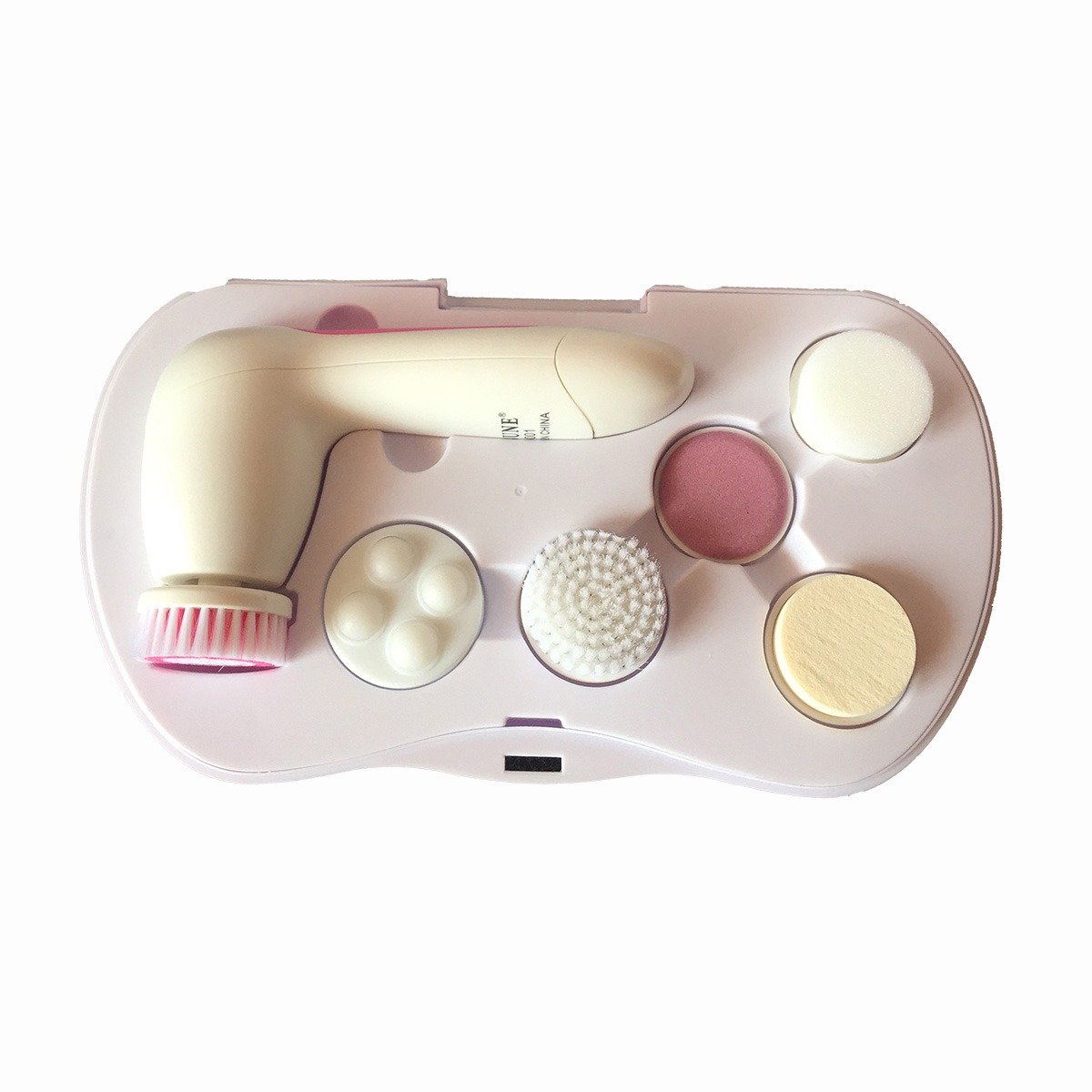 ريبون جهاز تنظيف الجلد 6 في 1 لاسلكي - 6 رؤوس تنظيف - أبيض - RC-001