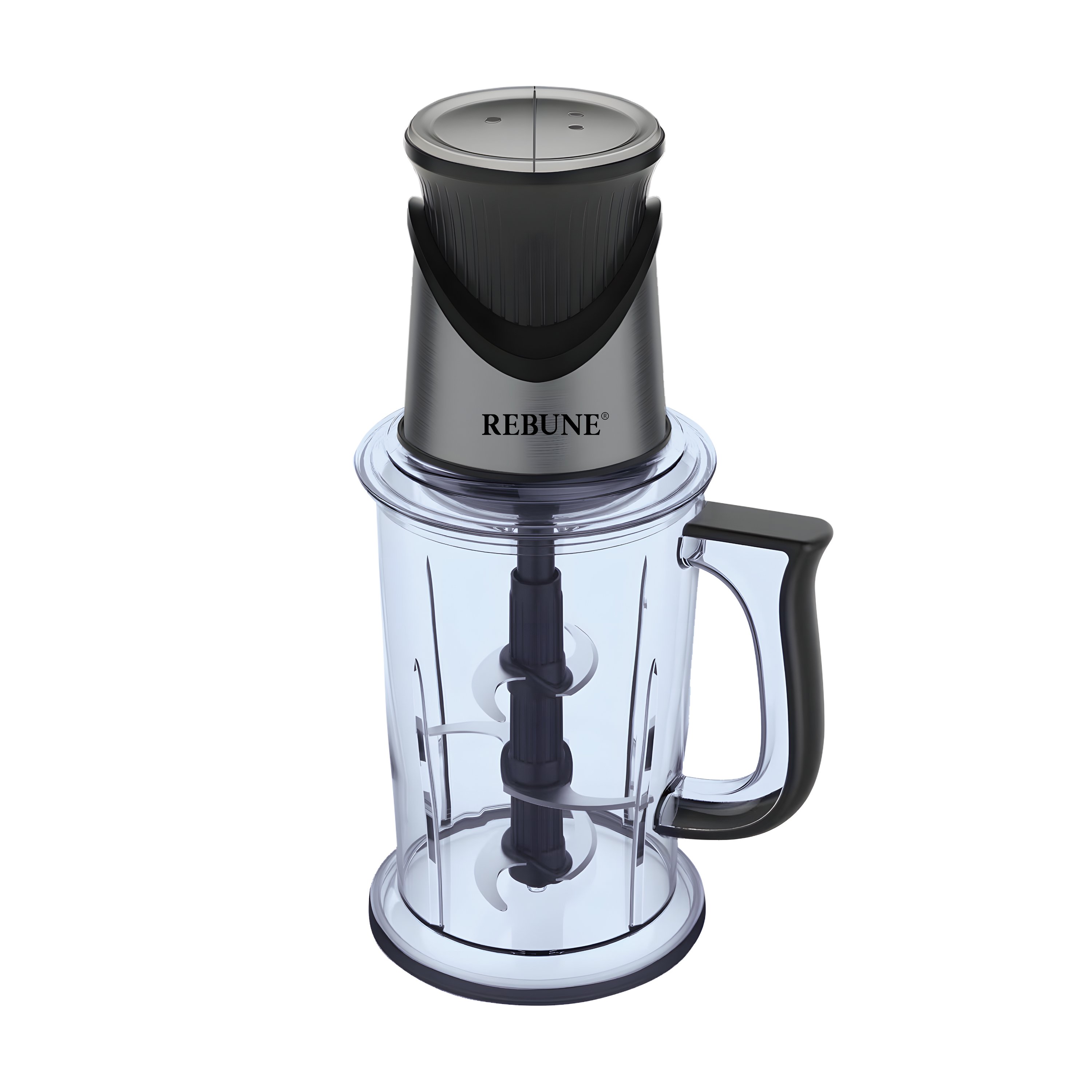 ريبون فرامة خضار ولحوم كهربائية 2 لتر 350 واط - وعاء بلاستيك - فضي - RE-2-170