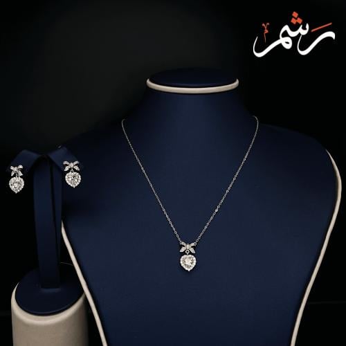 سلسال مع حلق من الزركون الفاخر