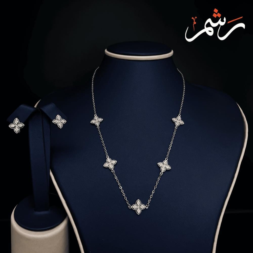 سلسال مع حلق من الزركون الفاخر