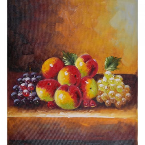 لوحة طبيعة صامتة رسم زيتي مقاس 50 * 60 سم بدون برو...