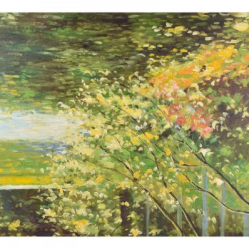 لوحة طبيعة صامتة رسم زيتي مقاس 50 * 60 سم بدون برو...